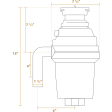 Whitehaus Cyclonehaus 7 7⁄8 1 HP Garbage Disposal with Brass Flange WH007 Supply