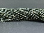 Beautiful Chinese Crystal Glass Beads, Faceted 2mm Rondelle Shape Beads, Gorgeous Iridescent Metallic Silver Color Crystal Glass Beads 15.5  For Cheap