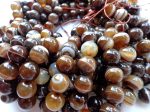 AAA Natural Agate Gemstone Beads, 6,8,10mm Smooth Round Shape Beads, Beautiful brown Beads, Great Quality Bead! Full length 15.5  For Cheap