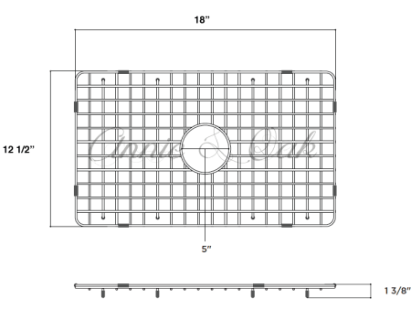 Latoscana SSG-LNR2418 Stainless Steel Kitchen Sink Grid for LNR2418W on Sale