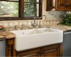 Rohl Shaws Original 40 in. Double Bowl Fireclay Farmhouse Sink RC4019 Fashion