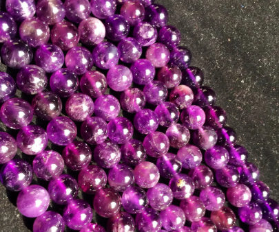 Natural Amethyst Gemstone Bead 4mm 6mm 8mm 10mm 12mm Round Bead, Beautiful Purple Amethyst Gemstone Beads Online