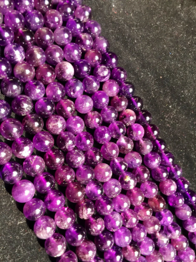 Natural Amethyst Gemstone Bead 4mm 6mm 8mm 10mm 12mm Round Bead, Beautiful Purple Amethyst Gemstone Beads Online