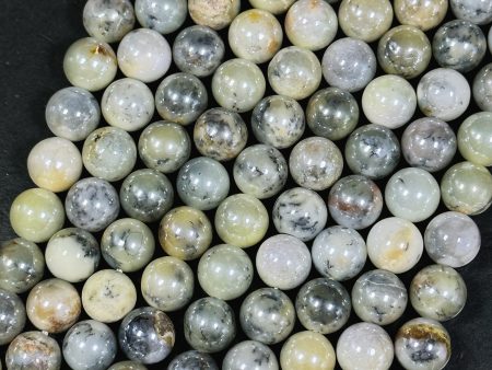 AAA Mystic Natural Opal Gemstone Bead 8mm 10mm 12mm Round Bead, Beautiful Mystic Coated White Gray Color Opal Gemstone Bead, Great Quality 15.5  Online Hot Sale