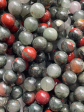 Natural African Bloodstone Gemstone Bead 4mm 6mm 8mm 10mm 12mm Round Bead, Beautiful Gray Red Color Bloodstone Gemstone Bead, Full Strand 15.5  For Sale