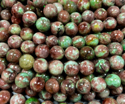 AAA Natural Green Red Garnet Gemstone Beads 6mm 7mm 8mm Round Beads, Beautiful Green Red Color Garnet Gemstone Bead Full Strand 15.5  Online Hot Sale