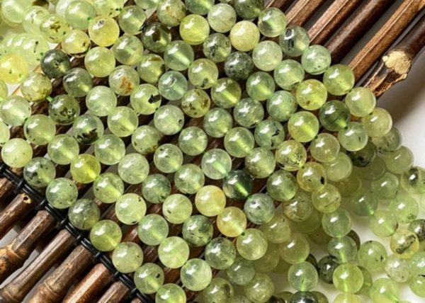 AAA Natural Prehnite Gemstone Bead 6mm 8mm 10mm 12mm Round Bead, Gorgeous Natural Green Prehnite Gemstone Bead Discount