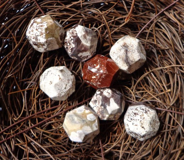 Natural Gemstone Brown-White Mushroom Jasper bead, Nugget Shaped, Approximately 18mm, Sizes may vary, Great Quality Bead! For Sale