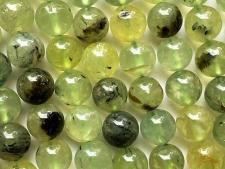 AAA Natural Prehnite Gemstone Bead 6mm 8mm 10mm 12mm Round Bead, Gorgeous Natural Green Prehnite Gemstone Bead Discount