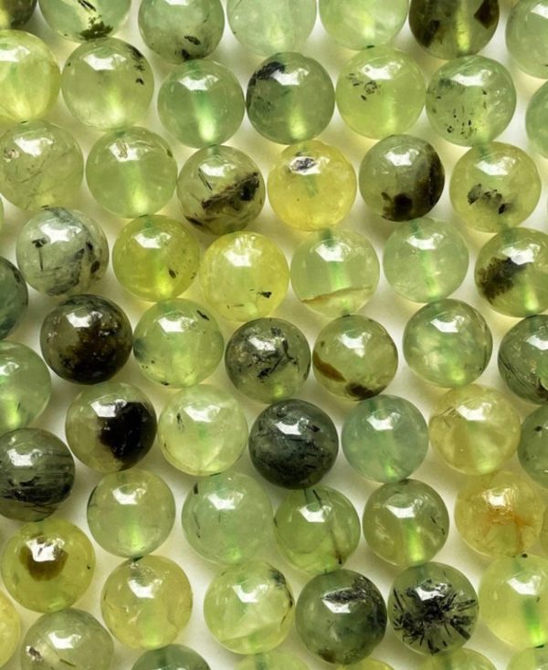 AAA Natural Prehnite Gemstone Bead 6mm 8mm 10mm 12mm Round Bead, Gorgeous Natural Green Prehnite Gemstone Bead Discount