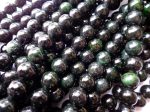 AAA Natural Black Obsidian Jade Gemstone Bead 6mm 8mm 10mm Smooth Round Beads, Beautiful Black Green Obsidian Jade Beads, Great Quality 15.5” Cheap