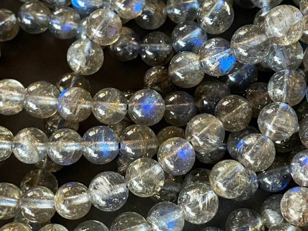 AAA Natural Labradorite Gemstone Bead 4mm 6mm 8mm 10mm 12mm Round Bead, Natural Gray Blue Flash Labradorite Gemstone Beads Discount