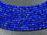 AAA Natural Lapis Lazuli Gemstone Bead Faceted 2x4mm Rondelle Shape Bead, Gorgeous Natural Royal Blue Color Lapis Beads, Full Strand 15.5  Online now