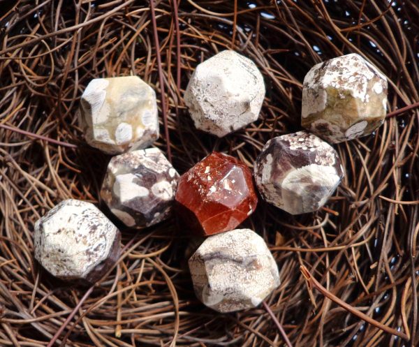 Natural Gemstone Brown-White Mushroom Jasper bead, Nugget Shaped, Approximately 18mm, Sizes may vary, Great Quality Bead! For Sale