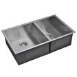 Water Creation SSSG-UD-3320A-16 33  Stainless Steel Double Bowl Undermount Kitchen Sink Discount