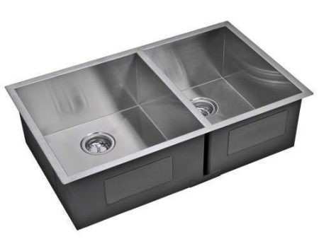 Water Creation SSSG-UD-3320A-16 33  Stainless Steel Double Bowl Undermount Kitchen Sink Discount