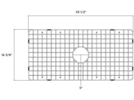 Latoscana SSG-LTW3619 Stainless Steel Kitchen Sink Grid for LTW3619W Hot on Sale