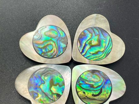 AAA Natural Abalone Shell Bead 20mm Heart Shape, Gorgeous Natural Rainbow Abalone LOOSE BEADS For Discount