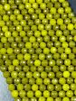 Natural Lemon Jade Gemstone Bead Faceted 6mm 8mm 10mm Round Bead, Gorgeous Dark Lemon Green Color Jade Gemstone Bead Online now