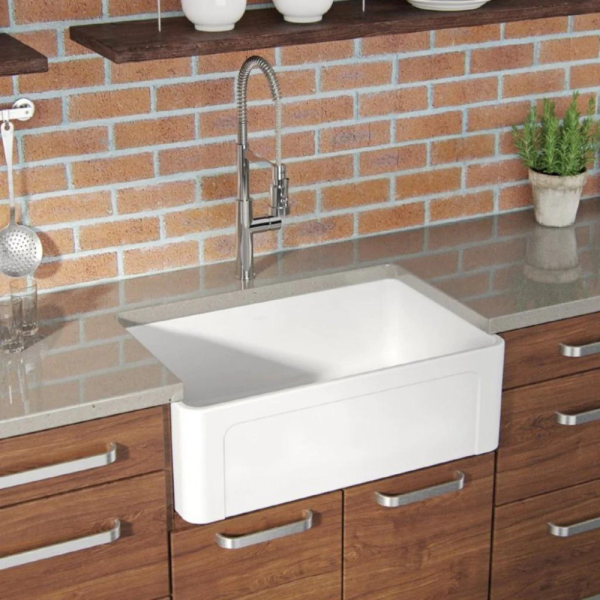 Latoscana 30 White Reversible Casement Design Fireclay Farmhouse Sink LTW3019W For Cheap