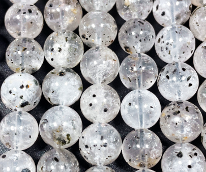 AAA Natural Tourmaline Quartz Gemstone Bead 7mm 8mm 9mm 10mm Round Bead, Beautiful Clear Quartz Black Tourmaline Gemstone Bead Online now