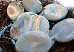 NATURAL Sky Blue Dragon Skin Agate Gemstone Beads 26x35mm Oval Shape, Beautiful Sky Blue Color Dragon Skin Agate Full Strand 15.5  Online