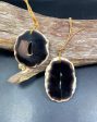 Natural Gemstone Black Druzy Quartz Pendant Free Form Shape Beautiful Black and White Color Loose Bead Loose Pendant Great Quality Quartz!!! Online now