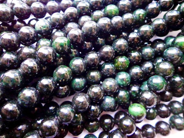 AAA Natural Black Obsidian Jade Gemstone Bead 6mm 8mm 10mm Smooth Round Beads, Beautiful Black Green Obsidian Jade Beads, Great Quality 15.5” Cheap