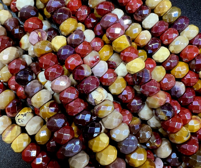 Natural Mystic Mookaite Gemstone Bead Faceted Rondelle 5x8mm Gorgeous Mookaite Gemstone Full Strand 15.5  Online