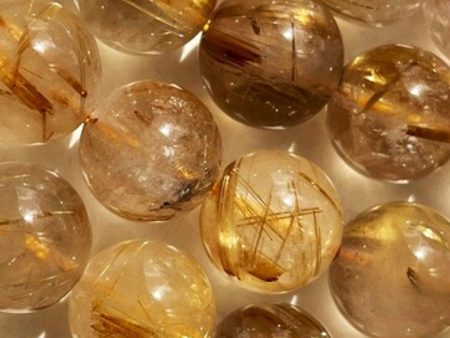 AAA Excellent Quality Gold Rutilated Quartz Gemstone Bead 4mm 6mm 8mm 10mm Round Bead, Beautiful Quartz with Gold Rutilated Hairs For Cheap