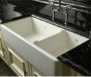 Rohl Shaws Original 40 in. Double Bowl Fireclay Farmhouse Sink RC4019 Fashion