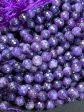 NATURAL Lepidolite Gemstone Bead Faceted 6mm 8mm 10mm Round Bead, Beautiful Deep Dark Purple Color Lepidolite Gemstone Beads Full Strand 15.5  Hot on Sale