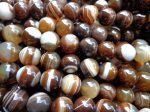 AAA Natural Agate Gemstone Beads, 6,8,10mm Smooth Round Shape Beads, Beautiful brown Beads, Great Quality Bead! Full length 15.5  For Cheap