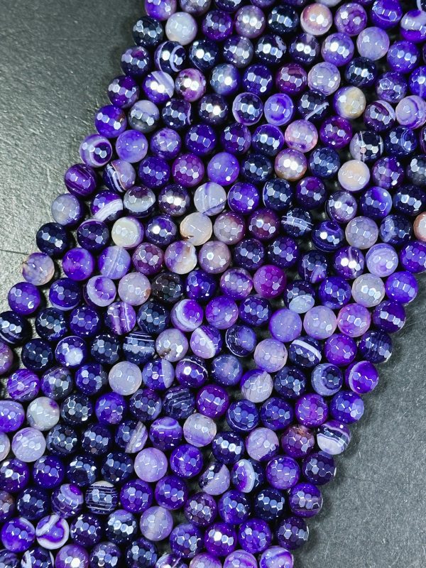 Beautiful Mystic Agate Gemstone Bead Faceted 6mm 8mm 10mm 12mm Round Bead, Beautiful Purple Color Agate Gemstone Bead Full Strand 15.5  on Sale