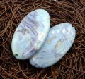 NATURAL Sky Blue Dragon Skin Agate Gemstone Bead 28x17mm Oval Shape LOOSE Dragon Skin Agate Beads Hot on Sale