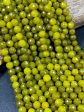 Natural Lemon Jade Gemstone Bead Faceted 6mm 8mm 10mm Round Bead, Gorgeous Dark Lemon Green Color Jade Gemstone Bead Online now