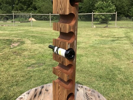 Wine Bottle Holder - Reclaimed Redwood - Free Shipping Fashion