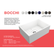 BOCCHI Contempo 27 Matte White Fireclay Single Bowl Farmhouse Sink w  Grid Hot on Sale