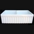 Whitehaus WHQDB332 33  White Double Bowl Reversible Fireclay Farmhouse Sink Online