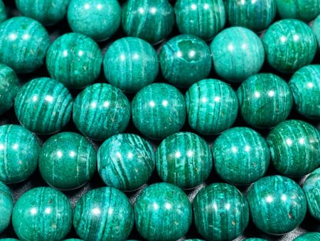 Malachite Quartz Gemstone Bead 6mm 8mm 10mm Round Bead, Beautiful Green Color Malachite Quartz Beads, Full Strand 15.5  Supply