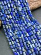 Natural Matte Lapis Lazuli Gemstone Faceted 12x8mm Tube Shape Bead, Beautiful Natural Blue Color Matte Lapis Gemstone Bead Full Strand 15.5  Hot on Sale