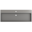 BOCCHI Milano 47  Matte Gray 1-Hole Wall-Mounted Bathroom Sink Fireclay with Overflow on Sale