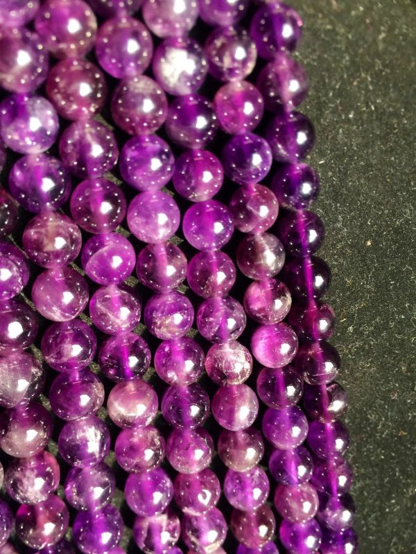 Natural Amethyst Gemstone Bead 4mm 6mm 8mm 10mm 12mm Round Bead, Beautiful Purple Amethyst Gemstone Beads Online