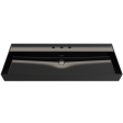 BOCCHI Milano 47  Black 3-Hole Wall-Mounted Bathroom Sink Fireclay with Overflow For Sale