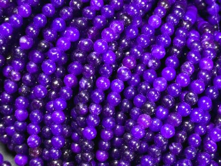 Beautiful Sugilite Gemstone Bead 4mm Round Beads, Gorgeous Purple Color Sugilite Gemstone Bead, Excellent Quality Beads Full Strand 15.5  Online