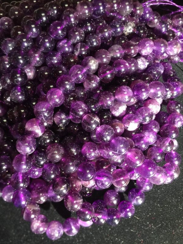 Natural Amethyst Gemstone Bead 4mm 6mm 8mm 10mm 12mm Round Bead, Beautiful Purple Amethyst Gemstone Beads Online