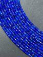 AAA Natural Lapis Lazuli Gemstone Bead Faceted 2x4mm Rondelle Shape Bead, Gorgeous Natural Royal Blue Color Lapis Beads, Full Strand 15.5  Online now