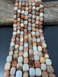 AAA Natural Fossilized Coral Agate Gemstone Beads 11x9mm Cube Shape, Brown Gray Beads, Great Quality Beads, Full length 15.5 inches Online Hot Sale