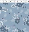 Main Floral Cotton Fabric Denim Blue CLTY4126-88 Winter Gardens by Meags & Me for Clothworks Supply