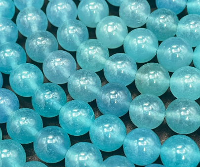 Natural Aquamarine Quartz Gemstone Bead 6mm 8mm 10mm Round Beads, Beautiful Sea Blue Color Aquamarine Quartz Gemstone Bead Online Hot Sale